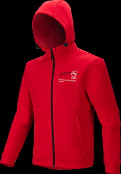 Sweat-shirt à capuche en polaire Racer MX Alpinestars Rouge
