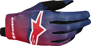 Alpinestars Radar Crosshandschoene Zwart/ Deep Blue/ Rood