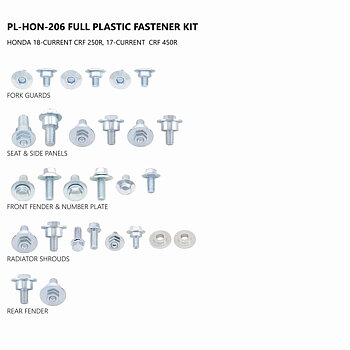 Ufo Full Plastic Fastener Kit