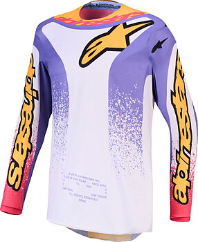 Maglia Youth Fluid Drag Alpinestars Blu/ Coral/ Oro/ Bianco