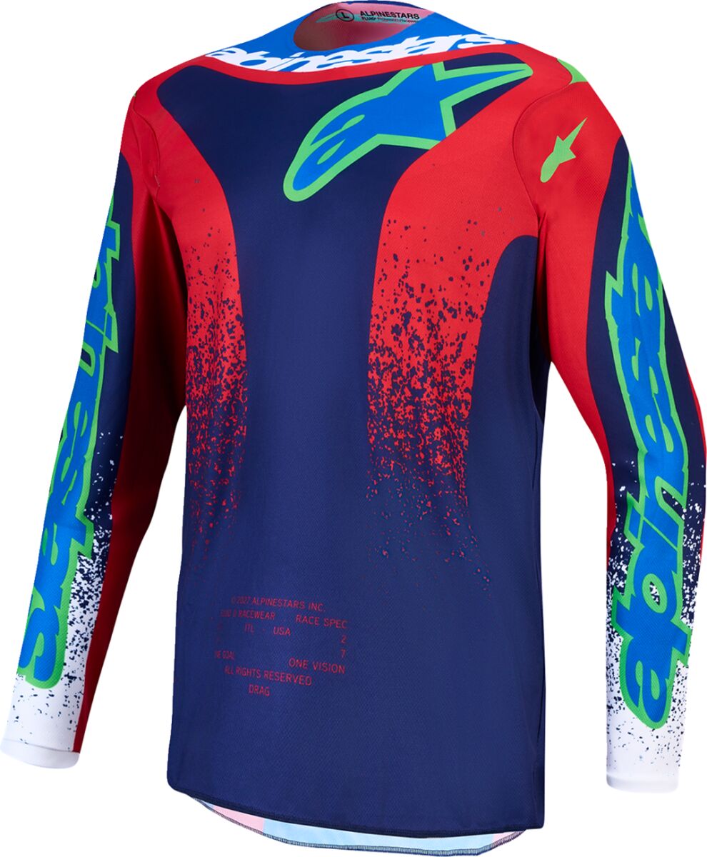 Alpinestars Youth Fluid Drag Crosströja Blå/ Blå/ Röd/ Vit
