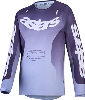 Alpinestars Youth Fluid Amber Crossshirt Grau/ Lila/ Wieß