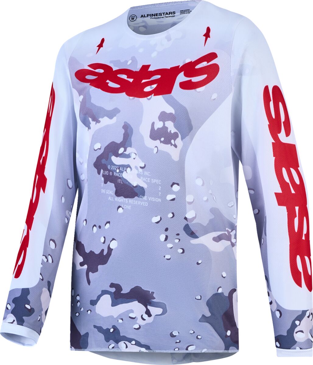 Alpinestars Youth Fluid Lone Crosströja Camo/ Röd/ Vit