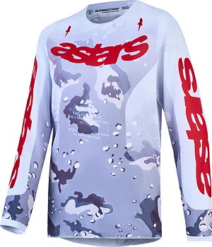 Maglia Youth Fluid Lone Alpinestars Camo/ Rosso/ Bianco