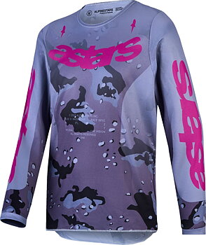 Maglia Youth Fluid Lone Alpinestars Camo/ Grigio/ Viola