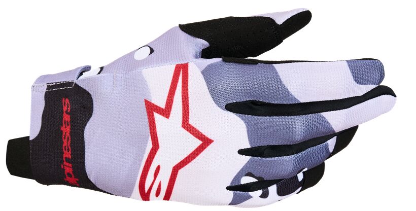 Alpinestars Radar Jugendhandschuhe Schwarz/ Grau/ Grau/  Purple/ Rot
