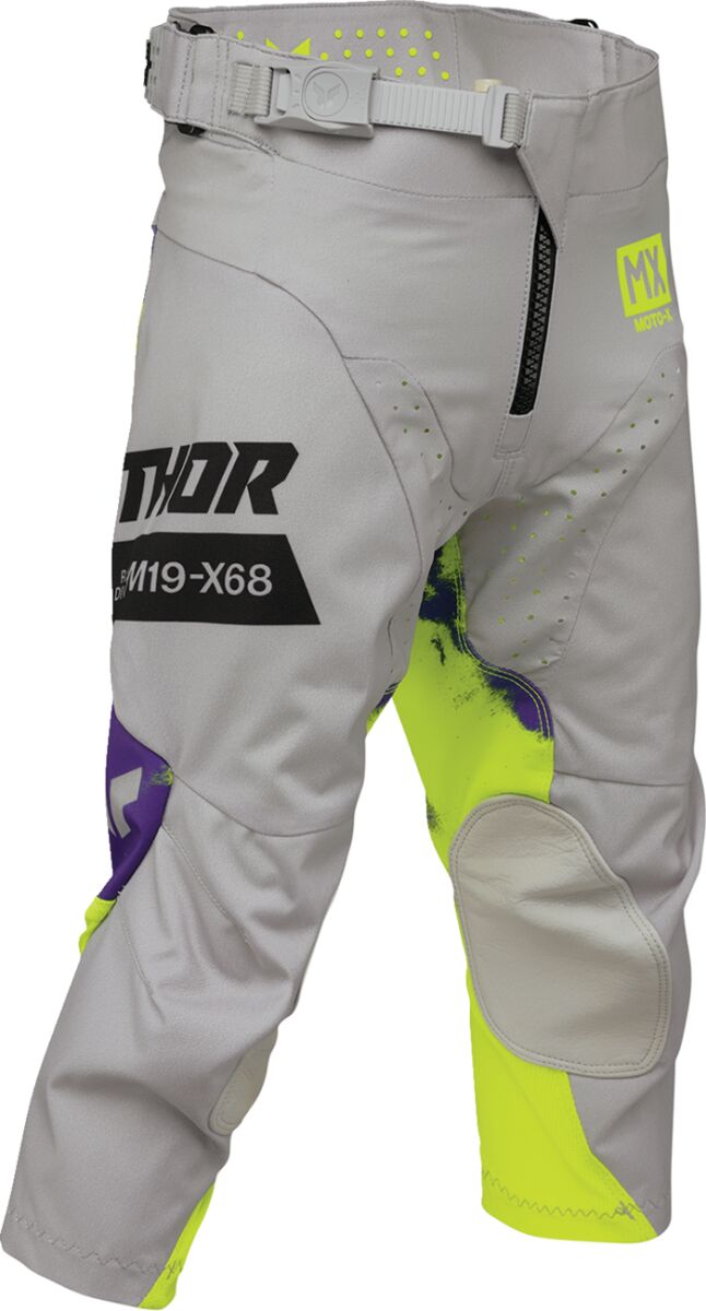 THOR Youth Launchmode Bleach Crossbukser Acid Yellow/ Grå/ Lilla - 3
