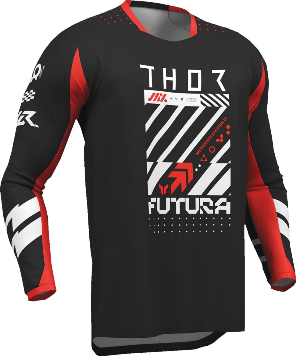 THOR Youth Launchmode Futura Crosstrøje Sort/ Rød/ Hvid