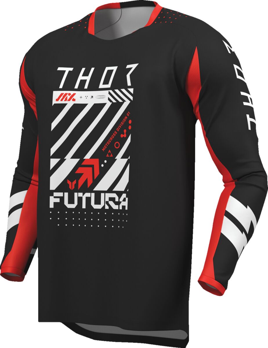 THOR Youth Launchmode Futura Crosstrøje Sort/ Rød/ Hvid - 3