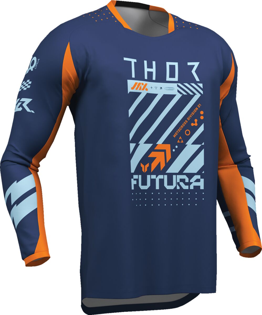 THOR Youth Launchmode Futura Crosstrøje Blå/ Blå/ Orange