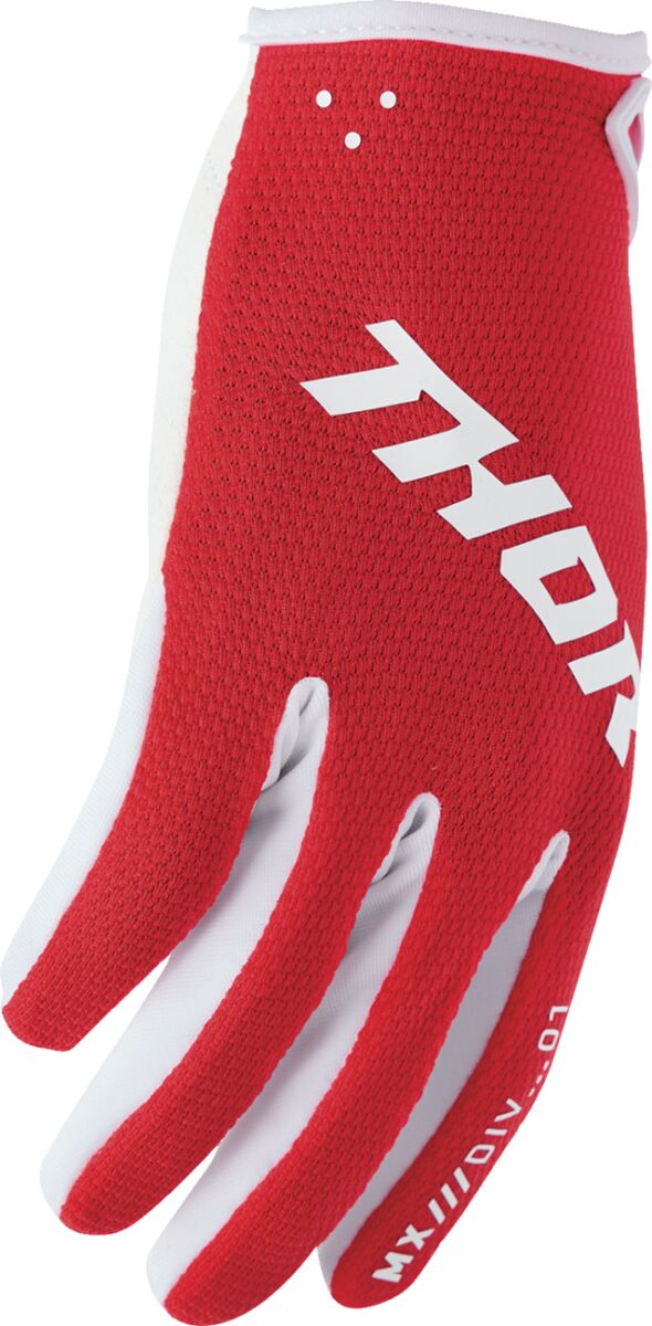 THOR Youth Ridemode Static Crossihandskat Punainen/ Valkoinen - 3