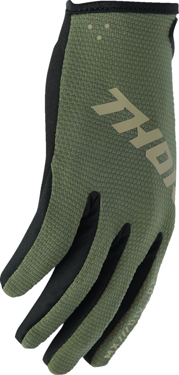 THOR Youth Ridemode Static Handschuhe Schwarz/ Camo Green - 3