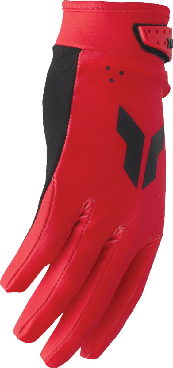 THOR Youth LAUNCHMODE Split MX Gloves Red - 3
