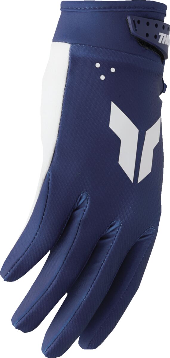 THOR Youth LAUNCHMODE Split MX Gloves Blue - 2