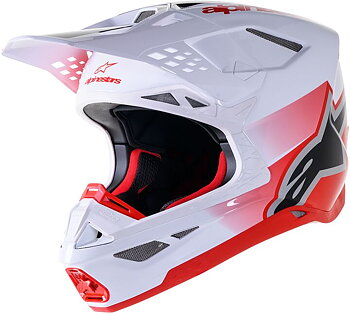 Alpinestars Supertech M10 Unite Crosshelm Wieß/ Rot