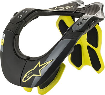 Alpinestars Bionic Neck Support Tech 2 Musta/ Hi-Vis Keltainen