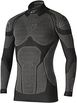 Camiseta interior de manga larga Ride Tech Winter para invierno Alpinestars Negro/ Gris