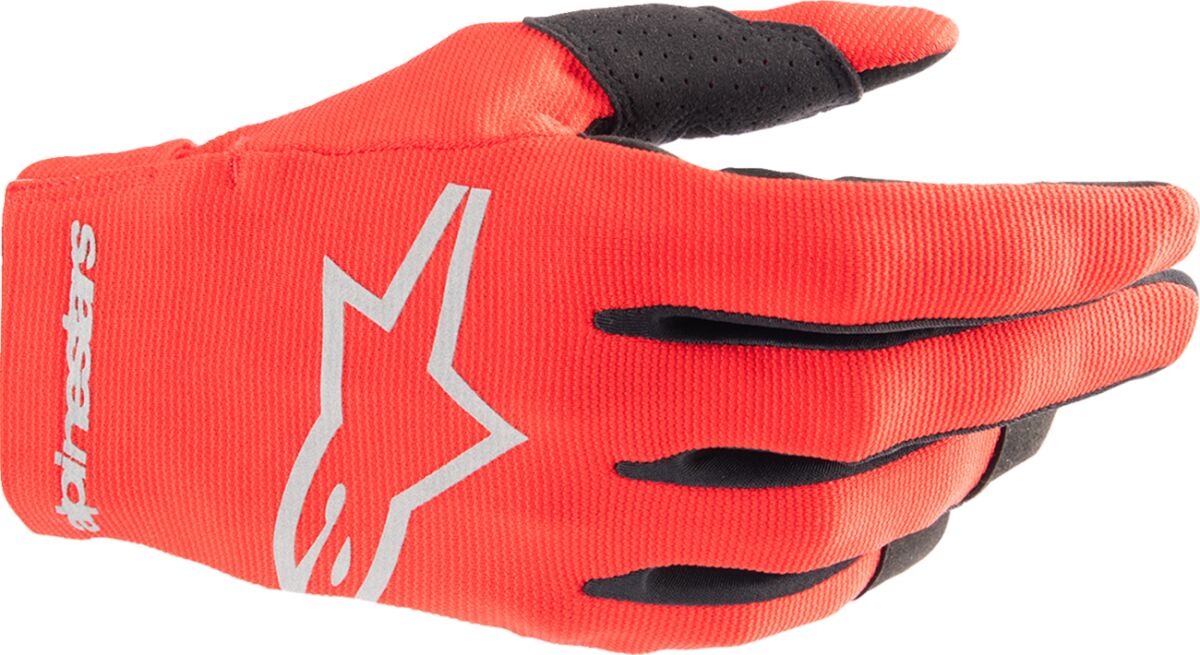Alpinestars Youth Radar Crosshandskar Svart/ Röd/ Silver