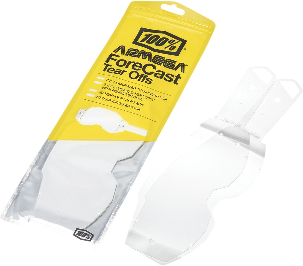 100% Armega Forecast Crossbriller Tear-Offs Clear