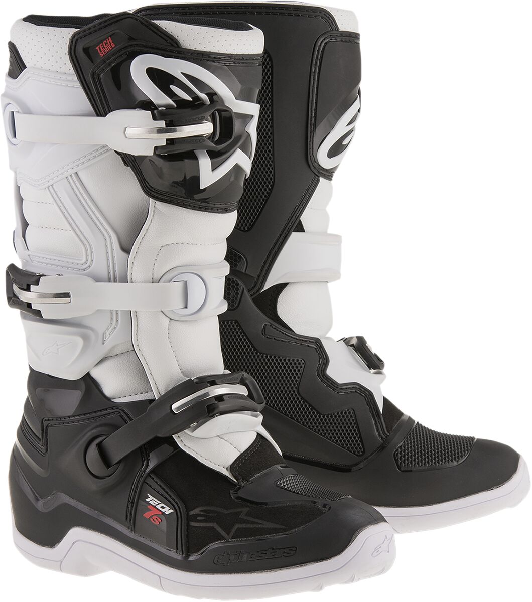 Bota TECH 7S juvenil Alpinestars Negro/ Blanco