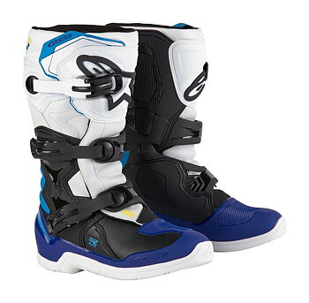 Alpinestars Youth Tech 3S MX Crossisaappaat Musta/ Sininen/ Valkoinen