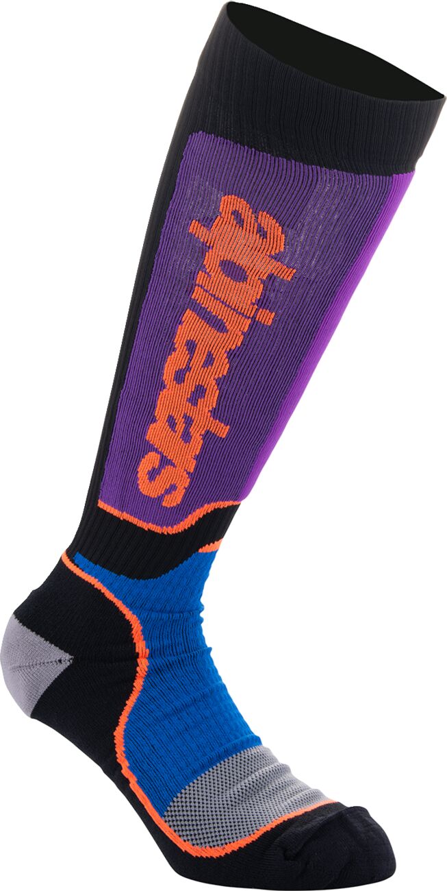 Alpinestars Youth MX Plus Calcetines Negro/ Azul/ Naranja/ Morado