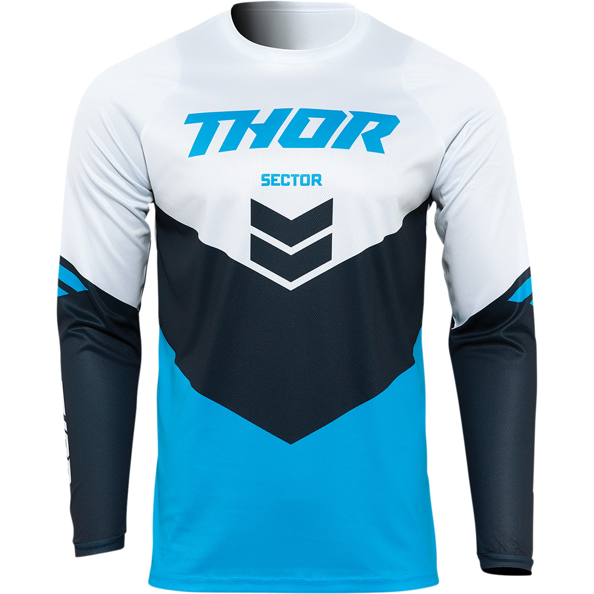 Thor Enfants Sector Chev Maillot Cross, Bleu/Midninght