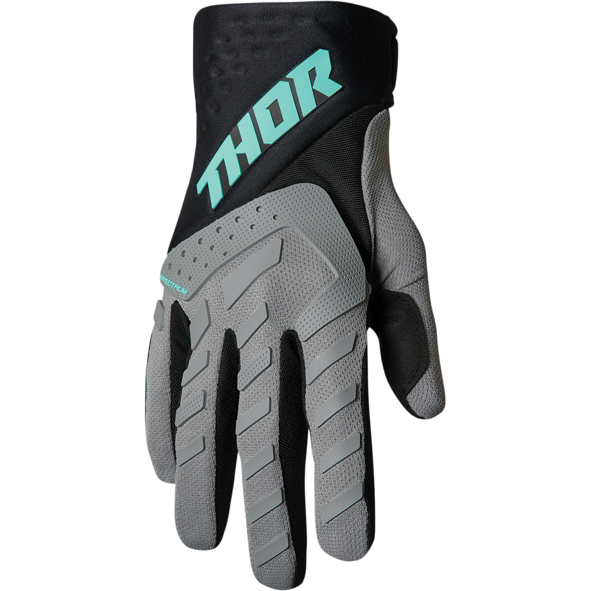 Thor Spectrum Gloves, Gray/Black/Mint