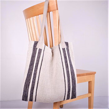 Shopping bag - Black stripes