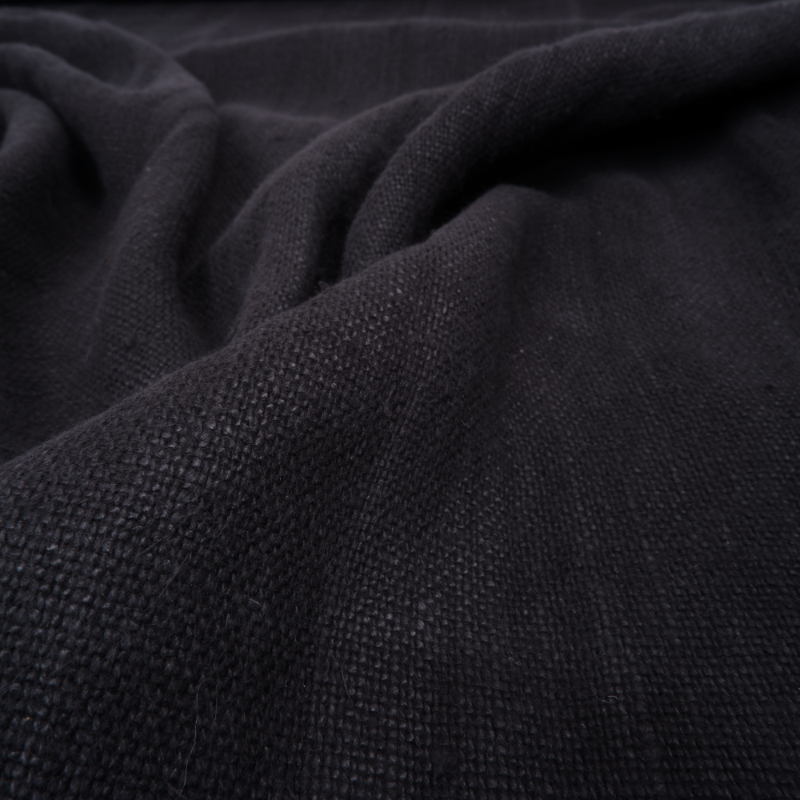 ASAKA - Extra heavy - Black linen fabric - prewashed - 9940W ...