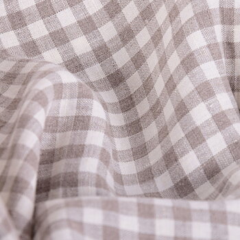 Classic check natur - linen fabric - 556P