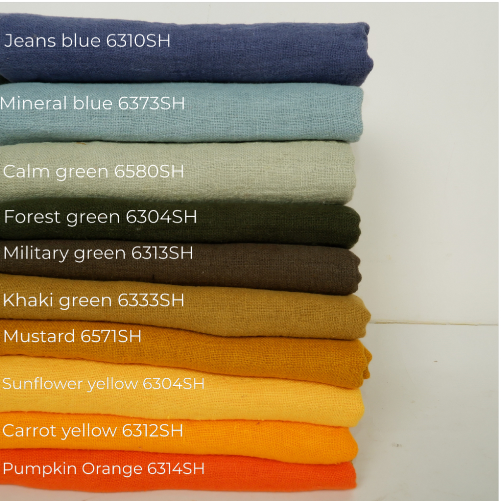 Soft fluffy linen fabrics Shades of grey, natur and white