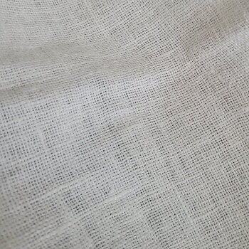 Fluffy  linen fabric - white - 6530 SH