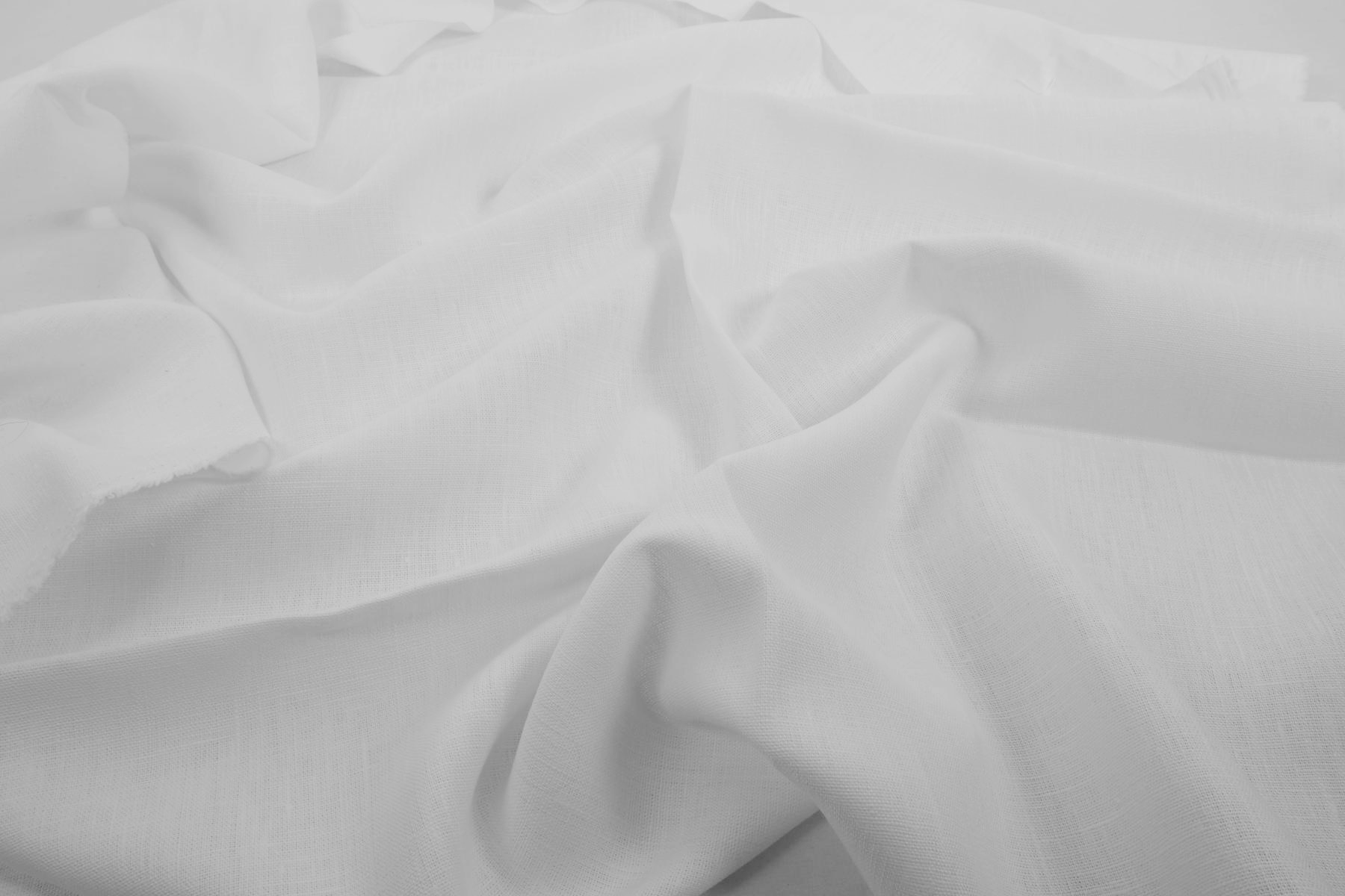 180gsm White linen fabric regular 003M LithuanianLinen