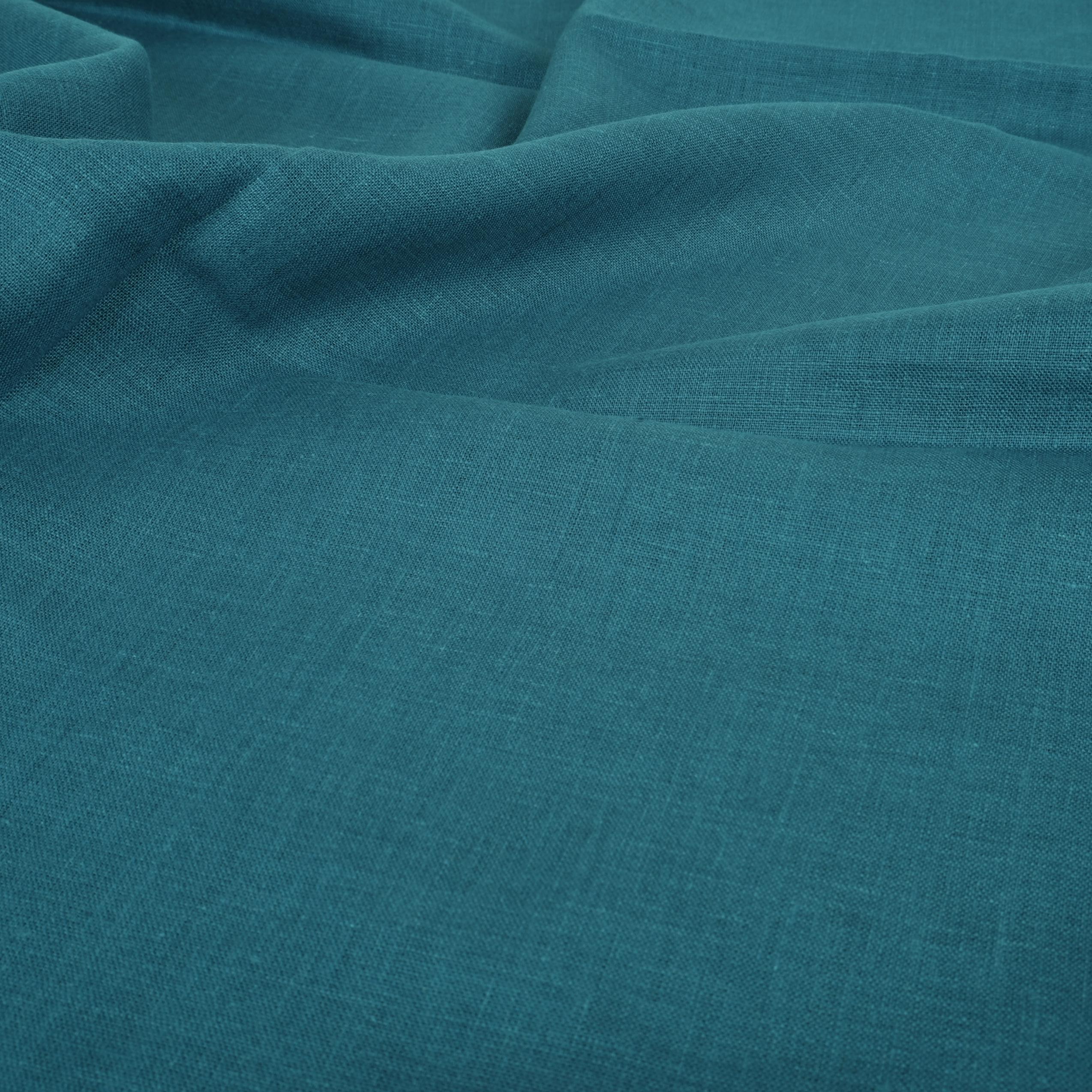 Steel blue linen fabric 180g/² 169M LithuanianLinen