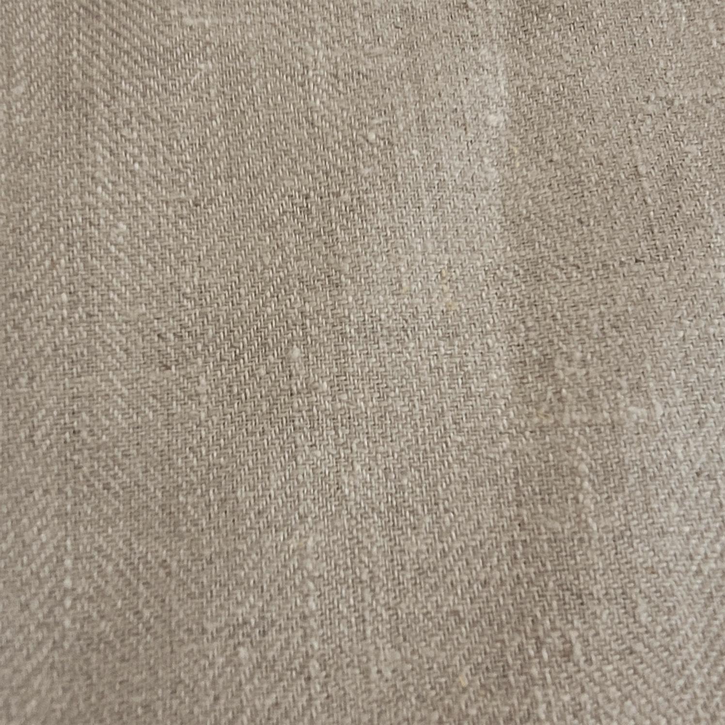 Beige Linen Fabric Prewashed Twill - Linen fabric - LinenMe