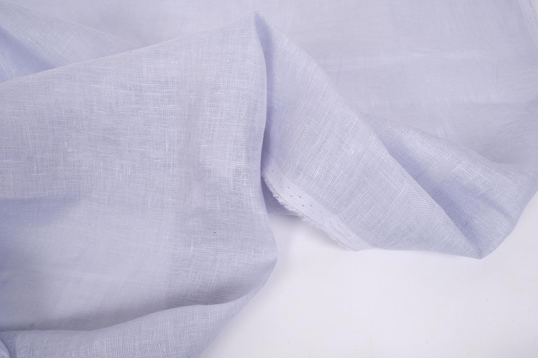 Sheer GAUZE linen fabric baby blue 382SH LithuanianLinen