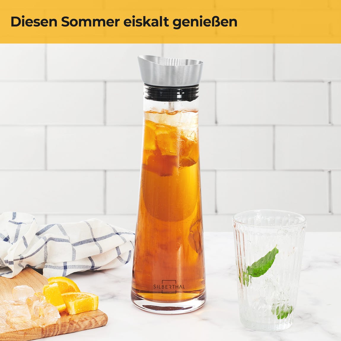 Vattenkaraff med spett för frukt eller grönsaker från SILBERTHAL - 8