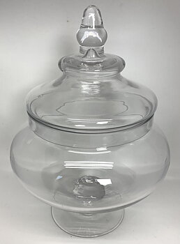Glasskål med lock 