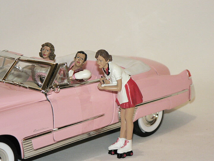 Figur 1:24  (Drive Thru Waitress Grace) Bil ingår ej  American Diorama