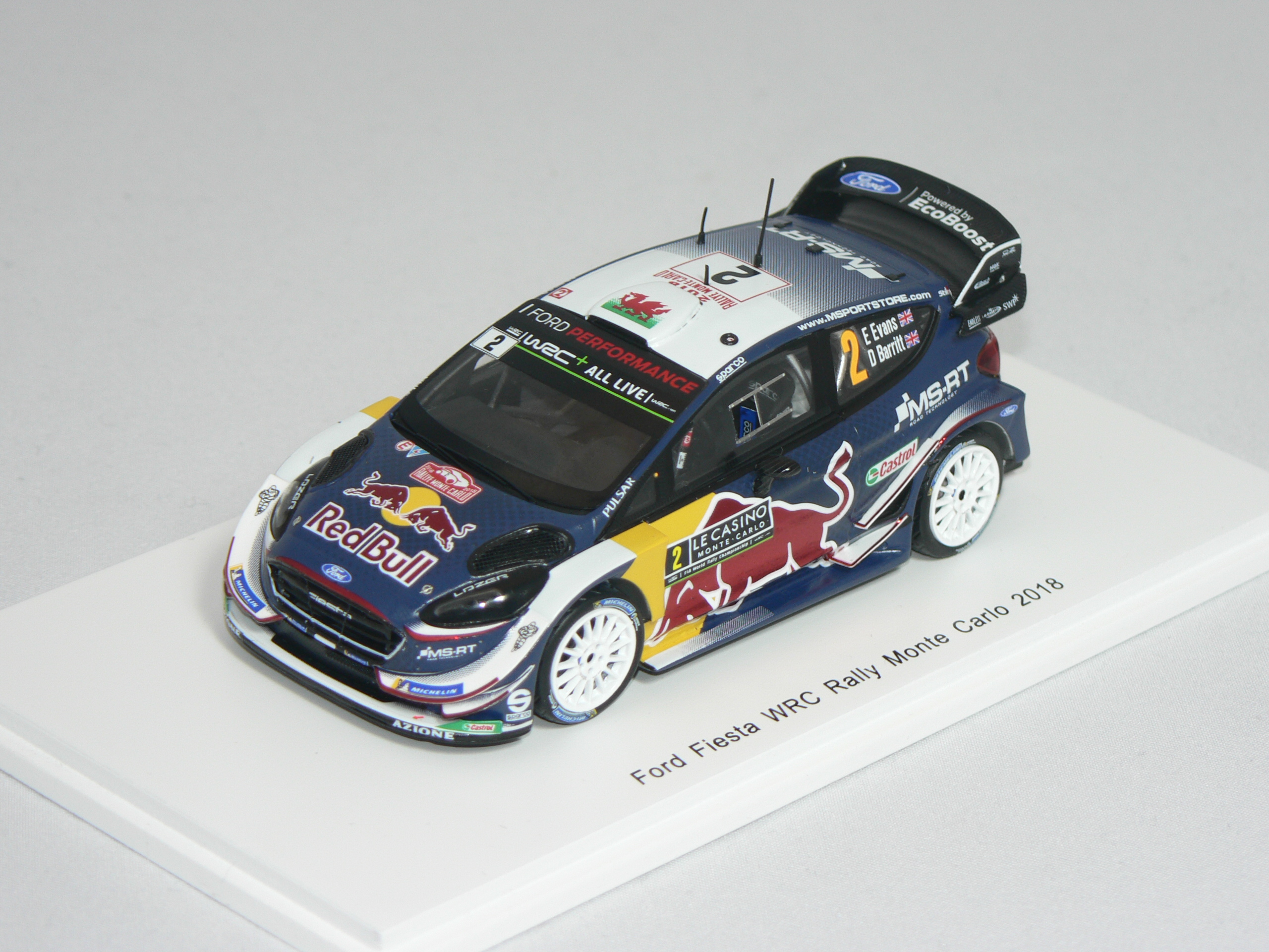 Miniature Spark 1/43 Ford Fiesta WRC 2018 - Rallye Monte-Carlo #Bouffier