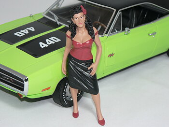 Figur 1:18 (HANGING OUT ROSA) BIL INGÅR EJ  American Diorama