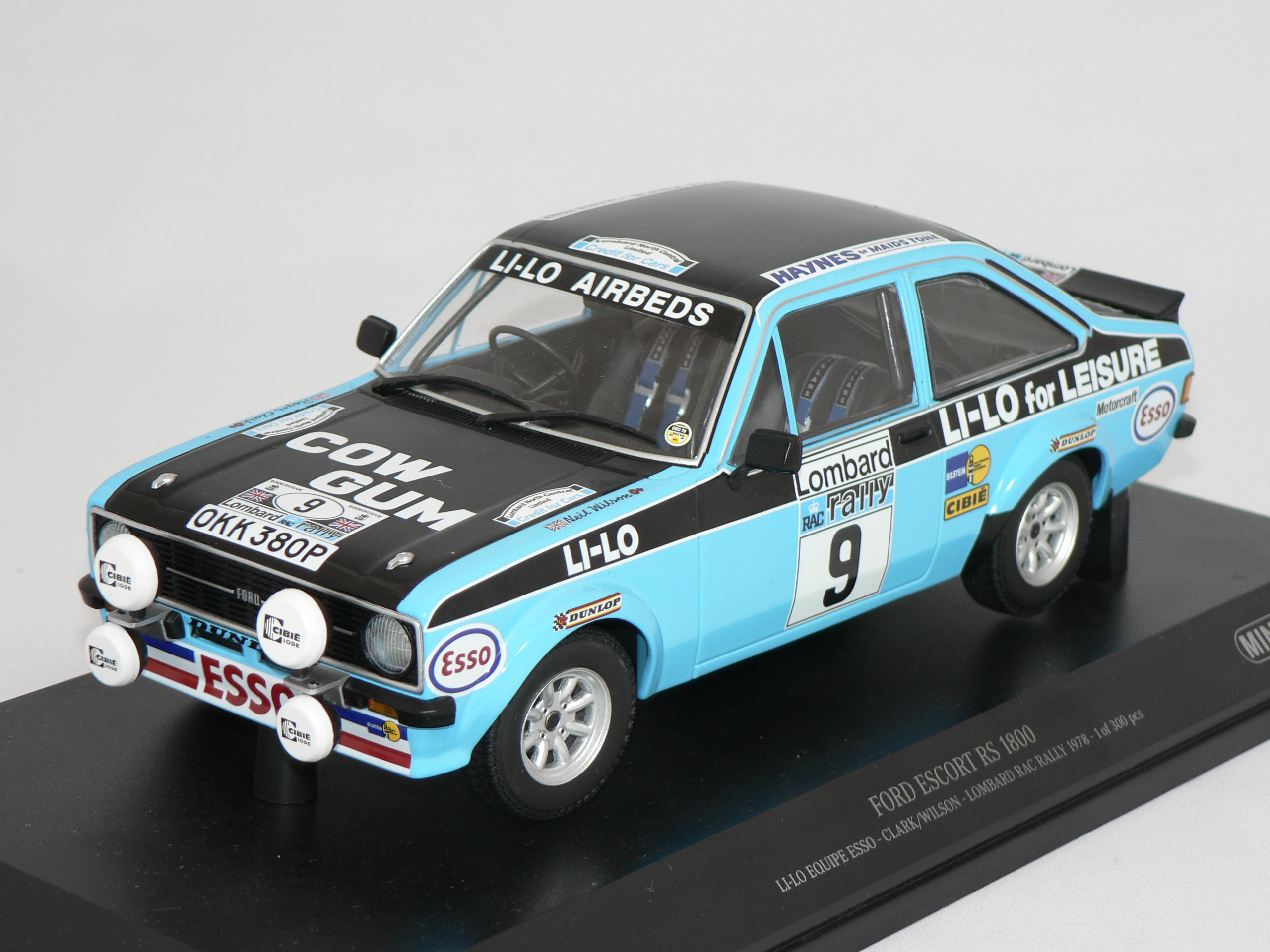 Ford Escort RS 1800 (LOMBARD RALLY 1978) R.Clark-N.Wilson (LIMITED EDITION 300PCS)   1:18  Minichamps