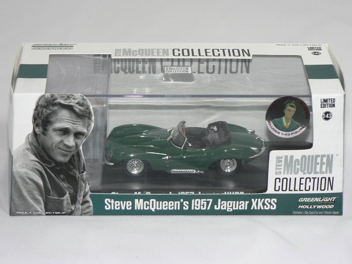 Steve McQueen's Jaguar XKSS -1957 (Steve McQueen FIGUR MEDFÖLJER)   1:43  Greenlight