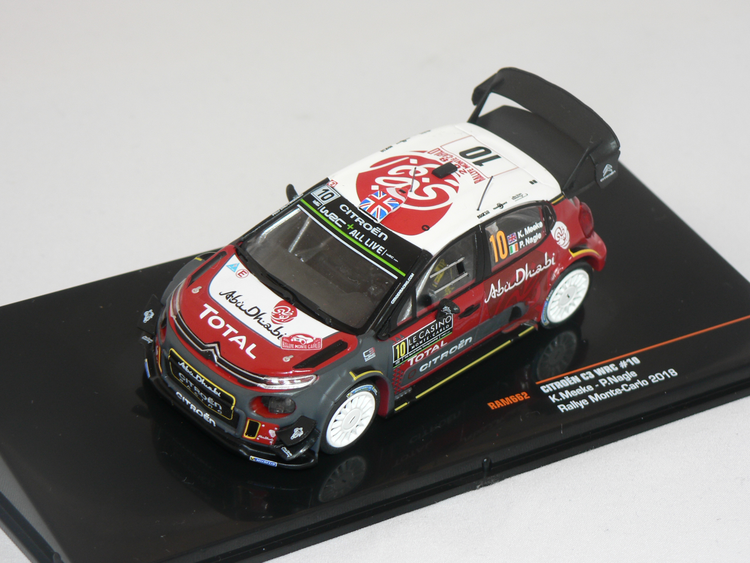 Citroen C3 WRC  (Rally Monte Carlo 2018) K.Meeke-P.Nagle  IXO 1:43
