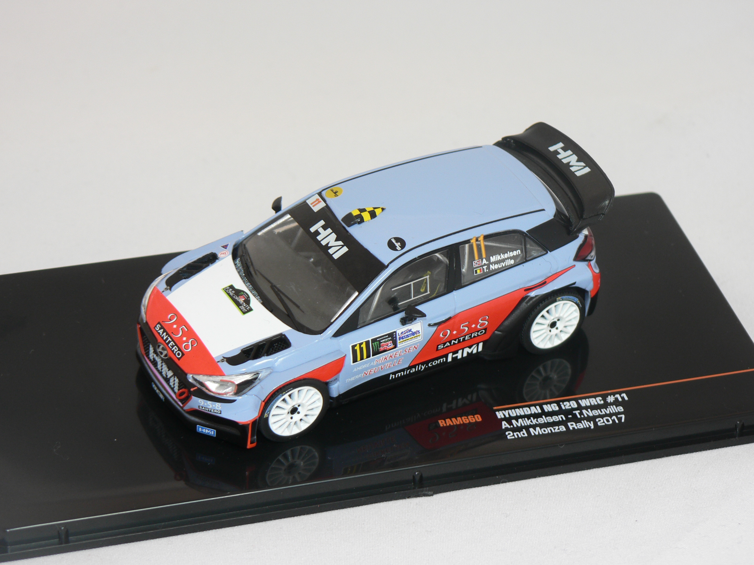 Hyndai i20 WRC (2nd Monza Rally 2017) A.Mikkelsen-T.Neuville  IXO 1:43