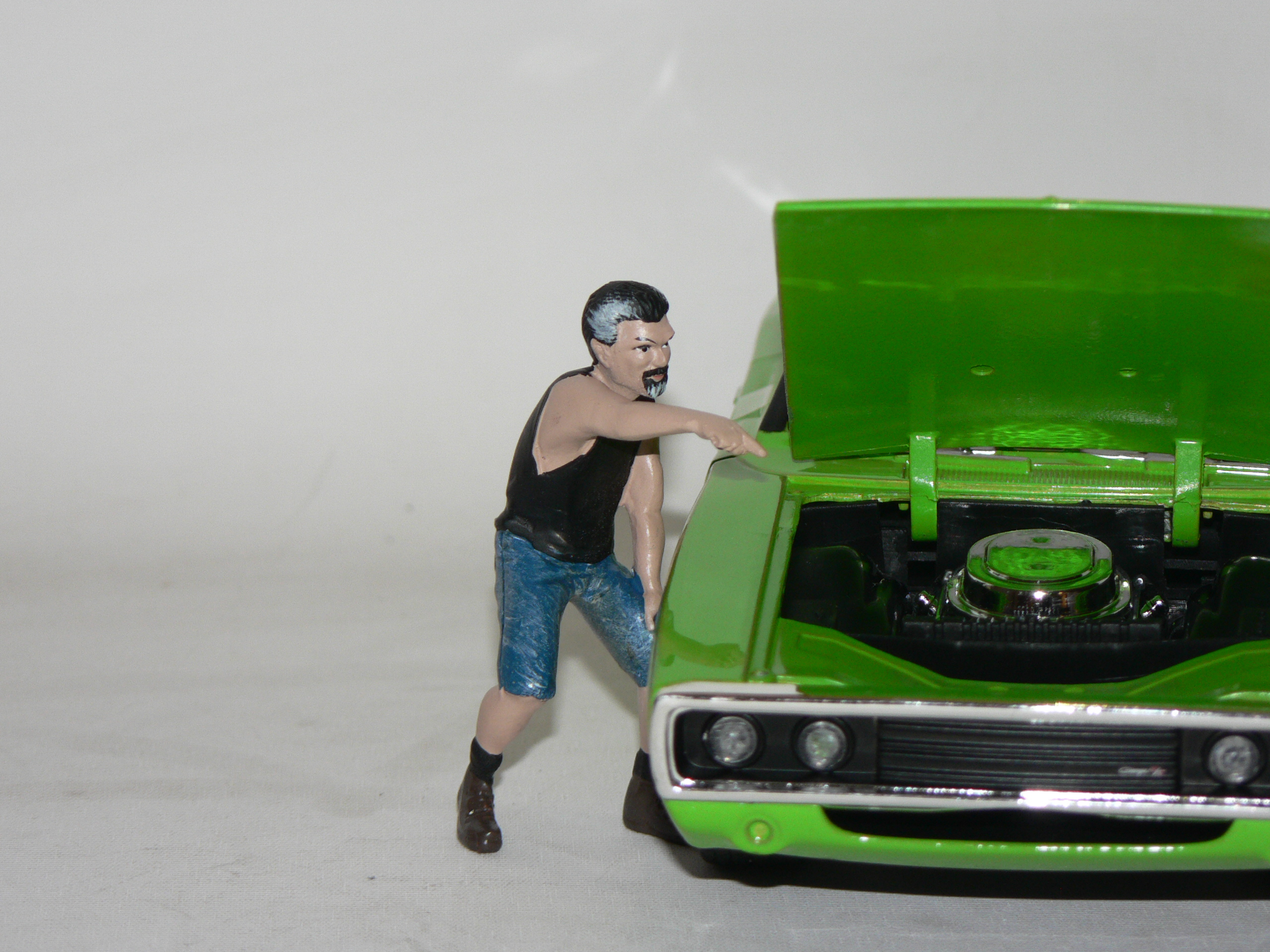 Figur (Hot Rodder "Derek") Bil ingår ej  1:18  American Diorama