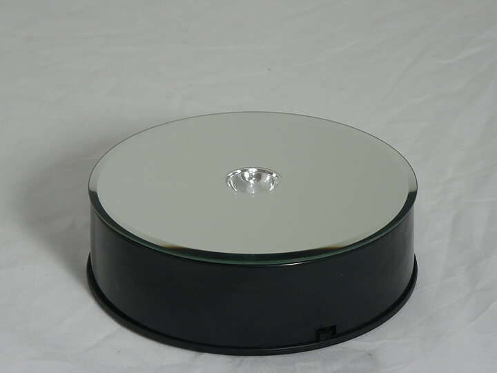Roterande Display med lyse 140mm Spegelplatta (Adapt+Batteridriven) Batterier+Bil ingår ej