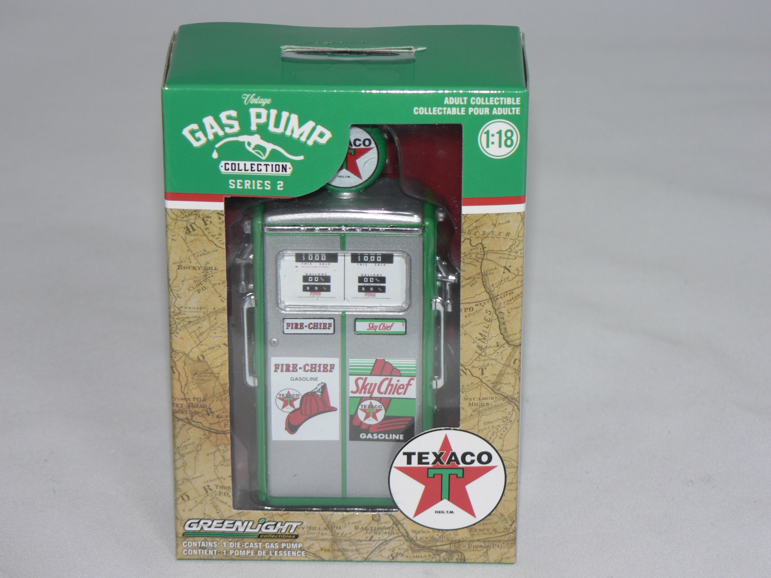 Bensinpump -1954 (TEXACO) Serie 2  1:18 Greenlight - 2