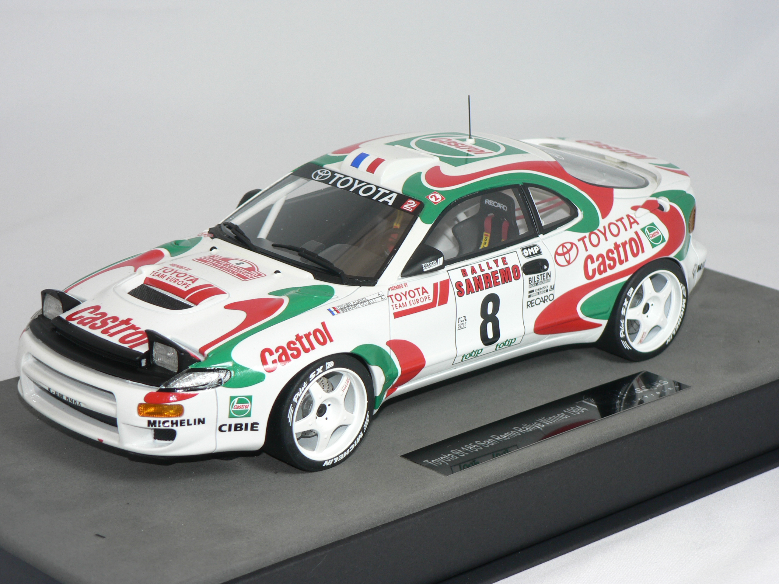 Toyota Celica GT4 Turbo 4WD ST185 (Winner San Remo Rally 1994) D.Auriol-B.Occelli (INGET ÖPPNINGSBART)  1:18  Top Marques
